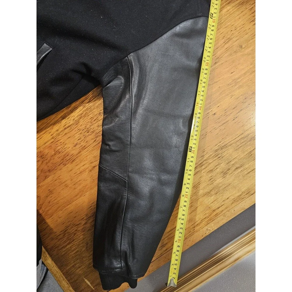 Harley Davidson Jacket Mens Leather/Wool Blend Varsity Jacket Sz S (runs big) - Picture 5 of 7